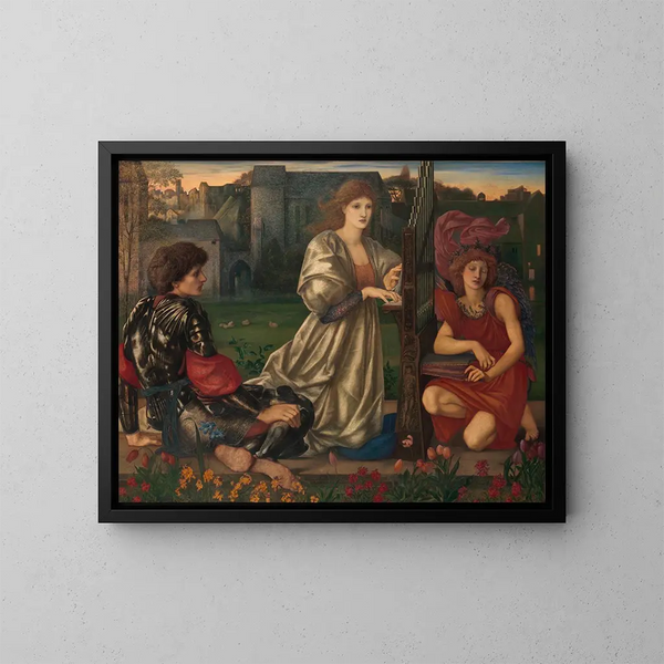 La Chanson d'amour - Sir Edward Coley Burne-Jones — gerahmtes Bild an der Wand