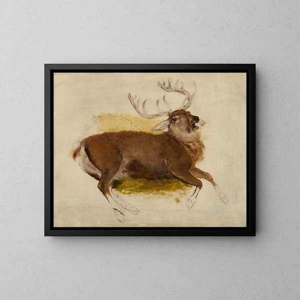 Cervo morente - Sir Edwin Henry Landseer — quadro incorniciato alla parete