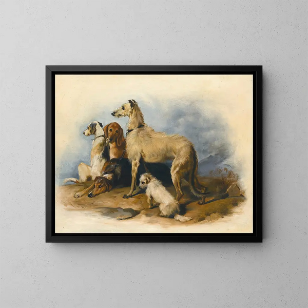 Cani delle Highlands - Sir Edwin Henry Landseer — quadro incorniciato alla parete