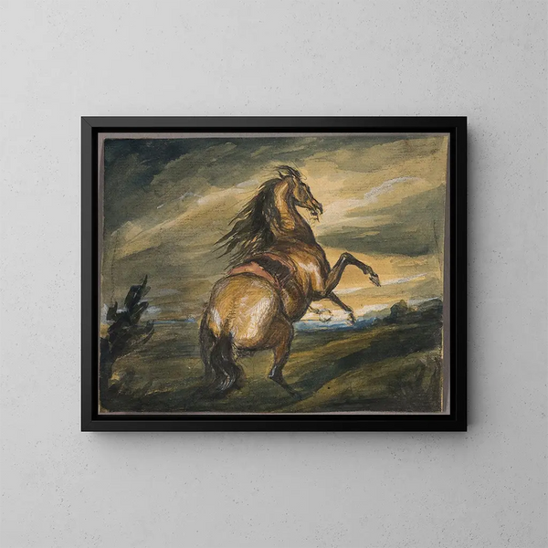 Cavallo al galoppo - Sir Edwin Henry Landseer — quadro incorniciato alla parete