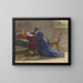Una donna che tiene il volto con entrambe le mani, inginocchiata sul tappeto - Sir John Everett Millais — quadro incorniciato alla parete