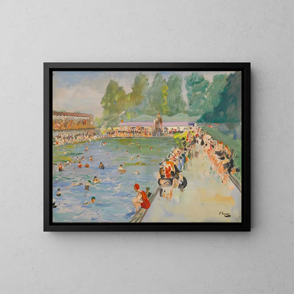 Bäder von Chiswick - Sir John Lavery — gerahmtes Bild an der Wand