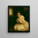 Felina painting with a kitten - Sir Joshua Reynolds — framed artwork on a wall
