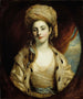 Porträt von Vertue Jodrell von Joshua Reynolds — goldener Turban, Hermelin und blauer Gürtel
