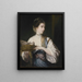 Nancy Reynolds mit Tauben - Sir Joshua Reynolds — gerahmtes Bild an der Wand