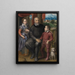 Ritratto di gruppo con gli artisti Padre Amilcare Anguissola e i suoi fratelli e sorelle Minerva e Astrubale - Sofonisba Anguissola — quadro incorniciato alla parete