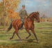 Soldier on horseback in front of the pleasure pavilion in the Prater - Alexander Pock — artwork view