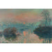 Reproduktion des Gemäldes Sonnenuntergang über der Seine in Lavacourt, Wintereffekt - Claude Monet