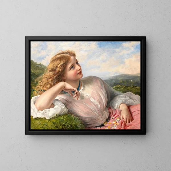 Le chant de l'alouette - Sophie Anderson — gerahmtes Bild an der Wand