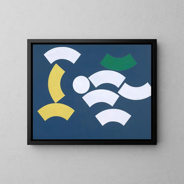 Komposition mit Kreis und Kreisabschnitten - Sophie Taeuber-Arp — gerahmtes Bild an der Wand