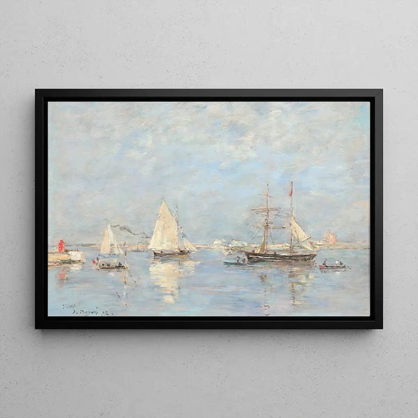 Sortie des barques à Saint-Vaast-la-Hougue - Eugène Boudin