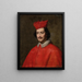 Ritratto del cardinale Camillo Astalli Pamphili 1616-1663 - Scuola spagnola — quadro incorniciato alla parete