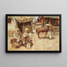 Marktszene - Spiro Bocaric — gerahmtes Bild an der Wand