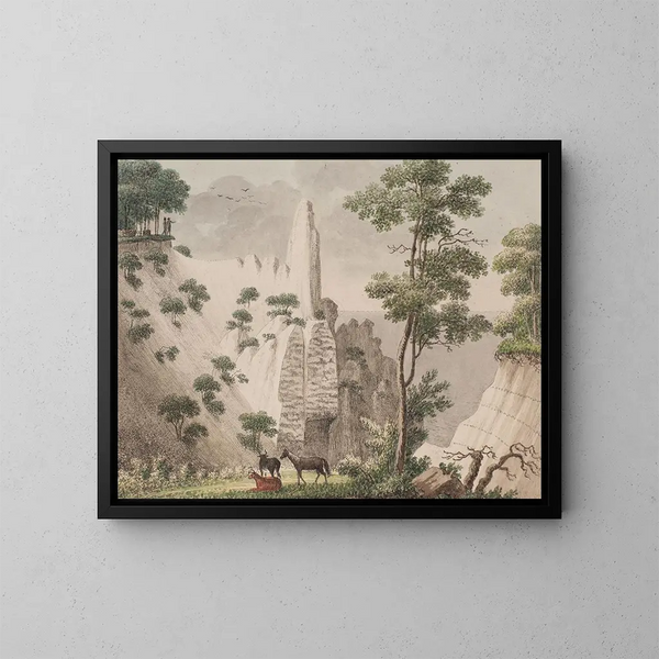 Vue de Sommerspiret dans les montagnes de craie - Søren L. Lange — gerahmtes Bild an der Wand
