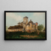Ansicht des Schlosses Winicz von der Chapelle-Seite - Stanisław Fabijański — gerahmtes Bild an der Wand