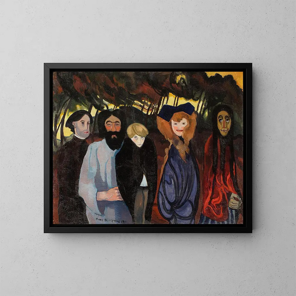 Komposition mit fünf Figuren - Stanisław Ignacy Witkiewicz — gerahmtes Bild an der Wand