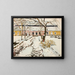 Manoir a Modlnica in inverno - Stanisław Kamocki — quadro incorniciato alla parete