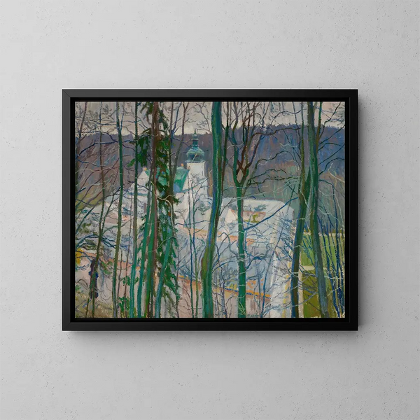 Ansicht des Klosters von Czerna - Stanisław Kamocki — gerahmtes Bild an der Wand