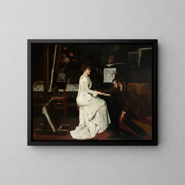 am Klavier - Stanisław Lentz — gerahmtes Bild an der Wand