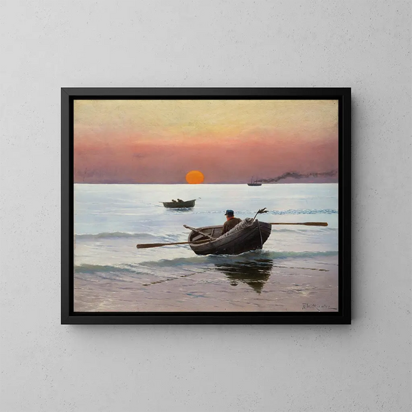 Sonnenuntergang über dem Meer - Stanisław Witkiewicz — gerahmtes Bild an der Wand