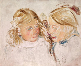 Double portrait painting - Stanisław Wyspiański — artwork view