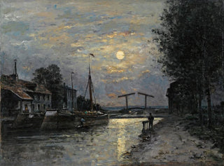Stanislas Lpine - Le Canal Saint Denis Effet De Lune.webp