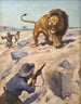 Jäger Löwen - Stanley Llewellyn Wood — Ansicht des Kunstwerks