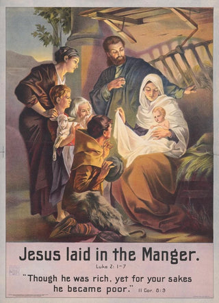 Stecher Litho Co - Jesus laid in the manger.webp