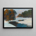 Winterlandschaft im Abendlicht - Stefan Popowski — gerahmtes Bild an der Wand