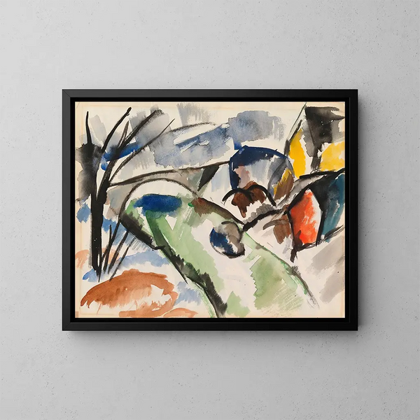 Flusslandschaft - Sulho Sipilä — gerahmtes Bild an der Wand