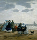 On the beach of Dieppe - Eugène Boudin — artwork view