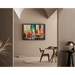 Abstraktes Gemälde – Chromatische Stadtfusion | Buntes Wandposter mit vertikalen Formen und stilisierter Architektur
