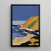 Gemälde Farbige – Côte d’Été Vintage | Poster Meereslandschaft im Retro-Stil