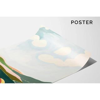 Tableau Coloré – Douceur de Collines | Affiche Abstraite Paysage Pastel | Déco Apaisante pour Salon, Chambre ou Entrée