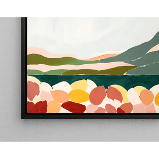 Tableau Coloré – Douceur de Collines | Affiche Abstraite Paysage Pastel | Déco Apaisante pour Salon, Chambre ou Entrée
