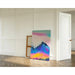 Gemälde Coloré – Regenbogenberge | Poster Abstraktes Berglandschaft | Moderne Dekoration für Wohnzimmer oder Büro