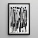 Poster Design Noir et Blanc – Multitude Silencieuse | Minimalistisches Silhouetten-Poster