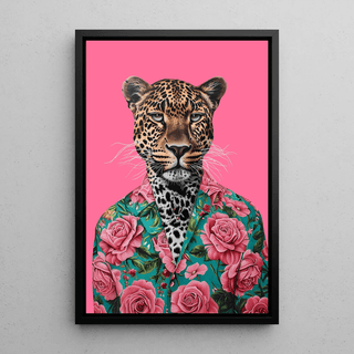 Tableau Léopard - Style Tropical et Pop Art