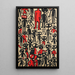 Pop Art – Abstrakte Figuren | Poster Urbanes Grafik Rot und Schwarz