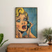 Pop Art-Gemälde – Überraschung am Telefon | Poster im Vintage-Retro-Stil BD