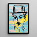 Street Art Painting – Charlie Chaplin Pastel | Colorful Pop Art Poster in Minimalist Style