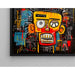Street Art Painting – Yellow Mask | Stylized Head Poster with Bright Colors