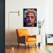 Quadro Street Art – Mosaico Moderno di Einstein | Poster Ritratto Tipografico Colorato