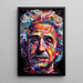 Quadro Street Art – Mosaico Moderno di Einstein | Poster Ritratto Tipografico Colorato