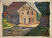 Haus aus Ziegeln mit Anbau - Tadeusz Makowski — Ansicht des Kunstwerks
