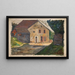 Haus aus Ziegeln mit Anbau - Tadeusz Makowski — gerahmtes Bild an der Wand