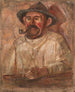 Busto d'uomo con cappello e pipa - Tadeusz Makowski — vista dell’opera