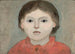 Kleine Mädchen in orangefarbenem Kleid - Tadeusz Makowski — Ansicht des Kunstwerks