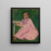 Una ragazza in abito rosa - Tadeusz Makowski — quadro incorniciato alla parete