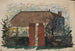 Casa con una porta rossa - Tadeusz Makowski — vista dell’opera